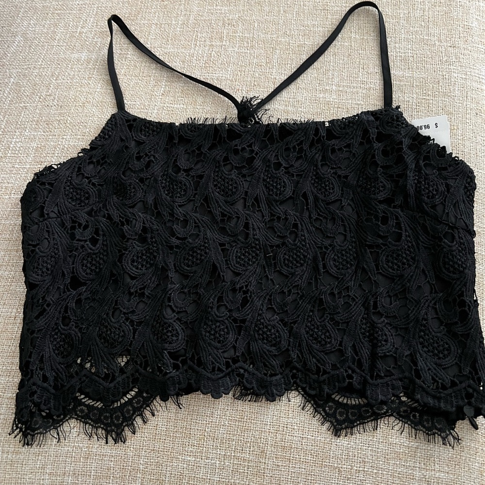 LF lace crop top